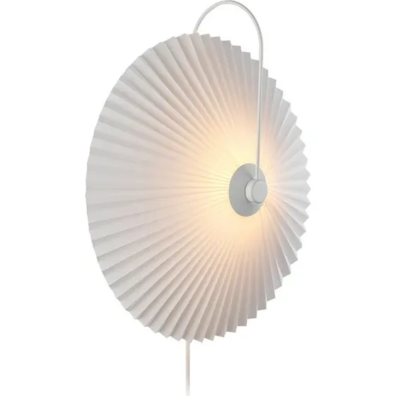 Nordlux Nadia vglampe, hvid plissskrm