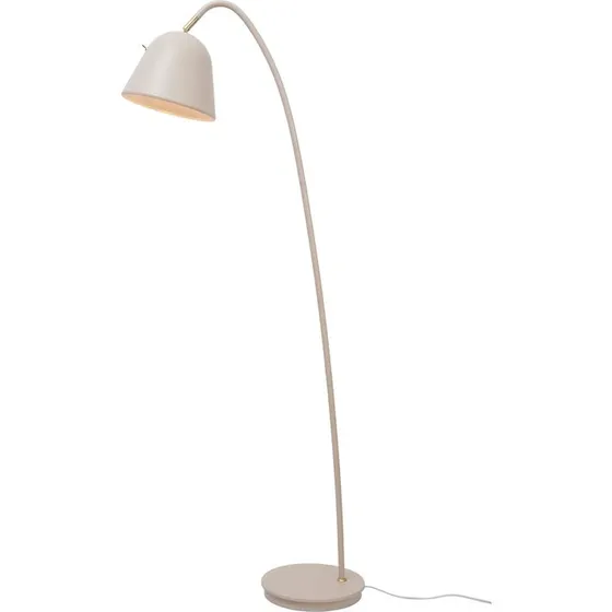 Nordlux Fleur gulvlampe, beige med messingdetaljer