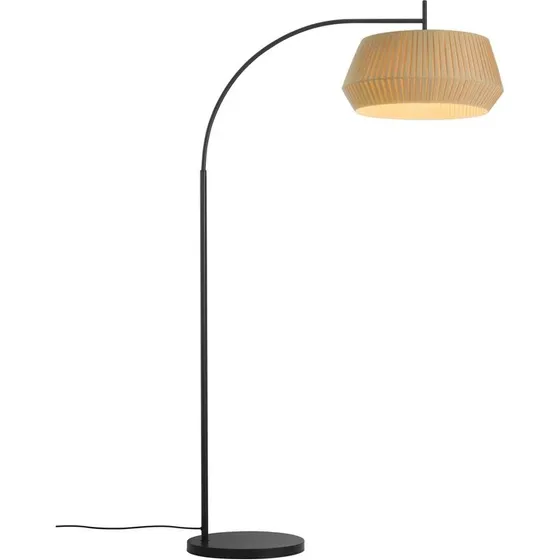 Nordlux Dicte gulvlampe  beige plisseret stofskrm