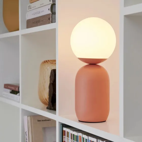 Nordlux Notti bordlampe - Terracotta & opalglas