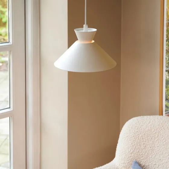 Nordlux Dial 25 pendel – hvid, nordisk retrodesign
