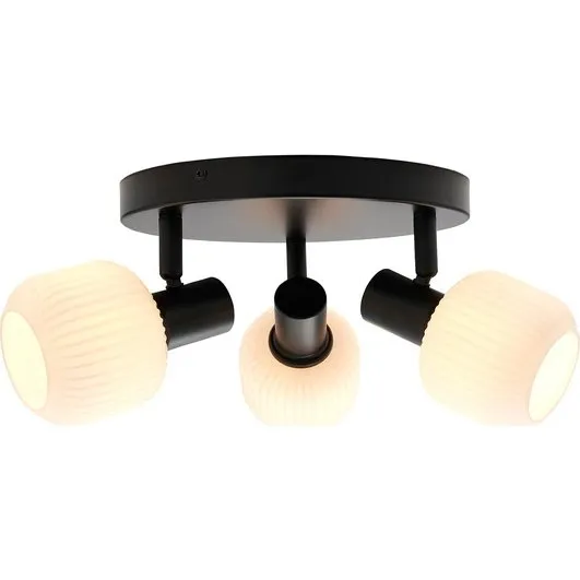 Nordlux Milford Mini 3 - Sort opal loftlampe