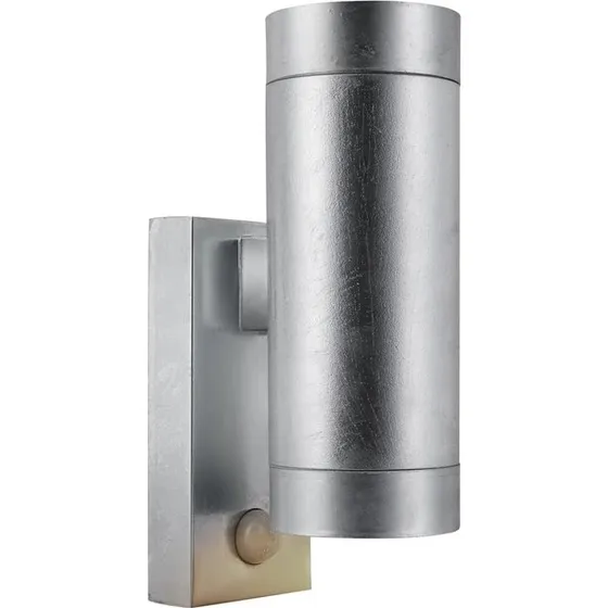 Nordlux Tin Maxi Double udendørs væglampe, galvaniseret, IP54