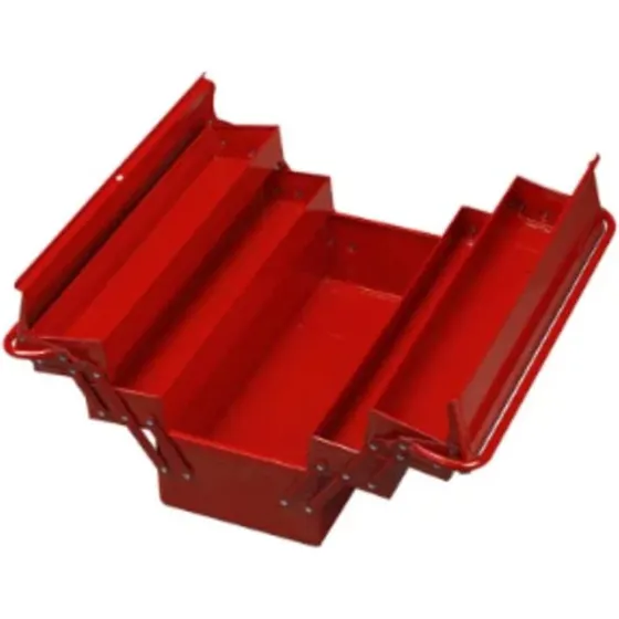 Værktøjskasse TC540, stål, rød, 5 rum