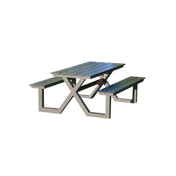 HORTUS Børne bord-/bænkesæt X-model, sort nonwood/antracit