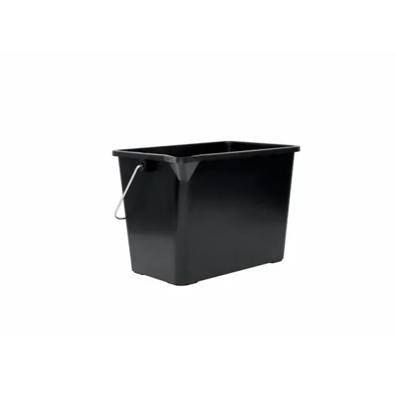 Malerrullespand firkantet med tud 8 L - sort
