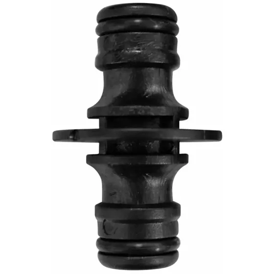 Mellemled 1/2" til haveslange i ABS (sort)