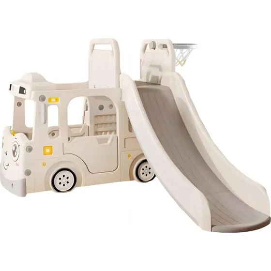 Kids Zone Aktivitetslastbil med rutsjebane (Beige)