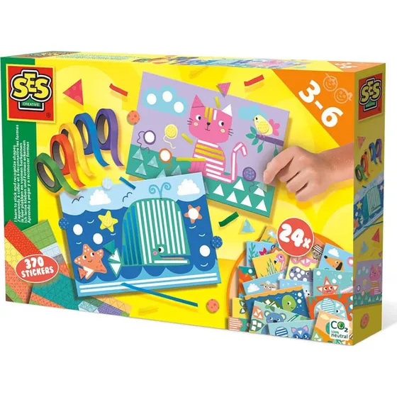 SES Creative - Lær former og farver med tape og klistermærker