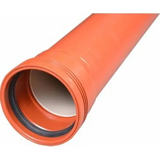 Wavin PP kloakrør SN4 Ø110 mm rød m/muffe L=250 mm