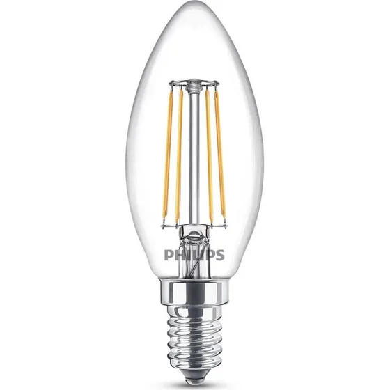 Philips LED-filament pære 4,3W (470 lm) E14 varm hvid
