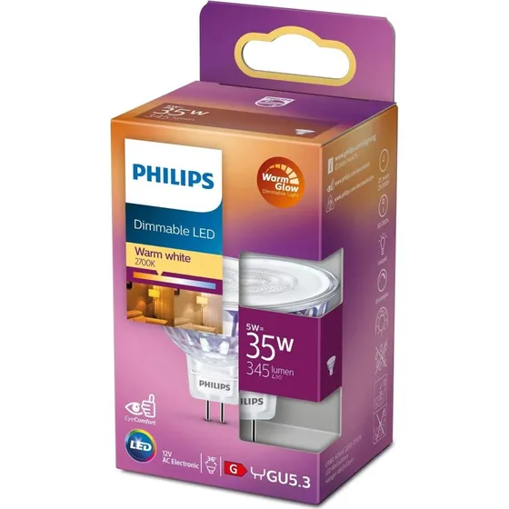Philips WarmGlow GU5.3 LED 5W Dmpbar 12V (35W)