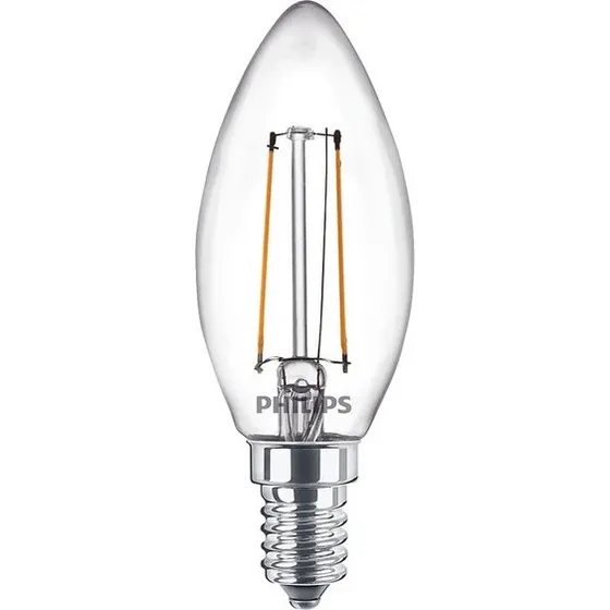 Philips LED Kerte 2W (250 lm) Klar E14 2700K
