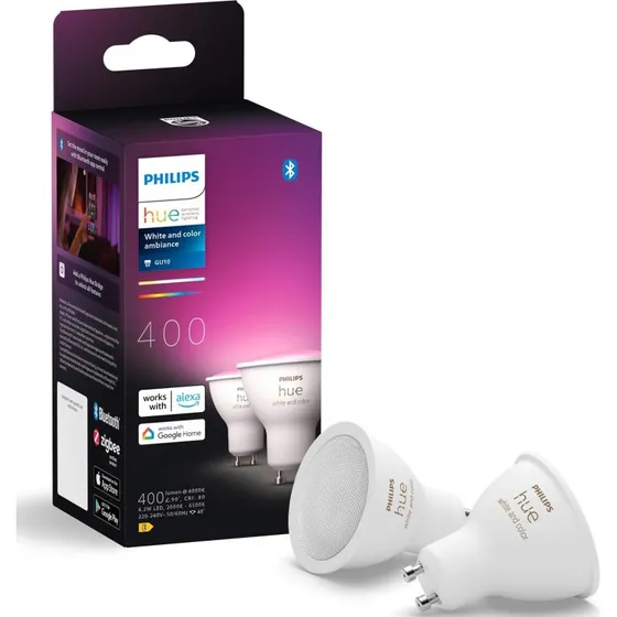 Philips Hue White & Color Ambiance GU10 2-pak (400 lm)