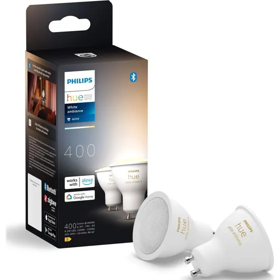 Philips Hue White Ambiance GU10 2-pak (400 lm)