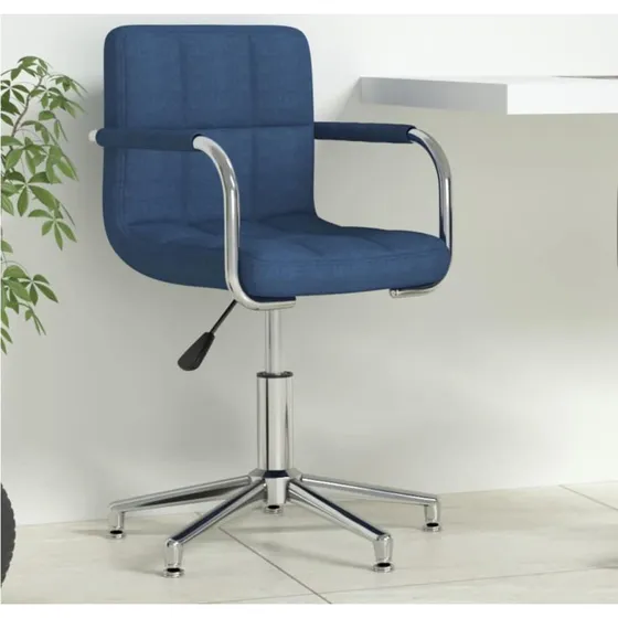 Drejelig kontorstol i blt stof med gaslift