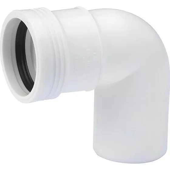 Wavin Wafix PP-bøjning 40 mm 88,5° - Hvid