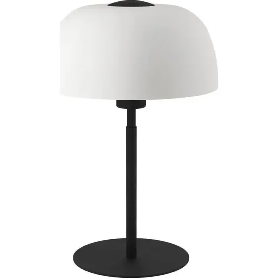 EGLO SOLO 2 bordlampe E27 - sort metal/opalhvid glas