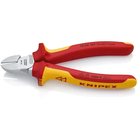 Knipex 70 06 160 Skævbider 160 mm, VDE forkromet