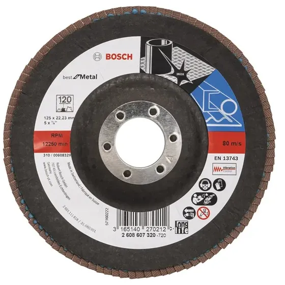 Bosch X571 Rondelslibeskive 125 mm K120 - Best for Metal