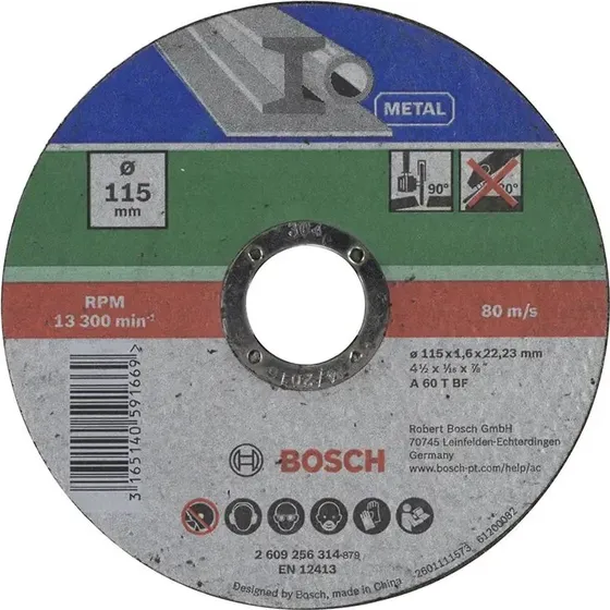 Bosch Skreskive Metal 115x1,6 mm  Lige
