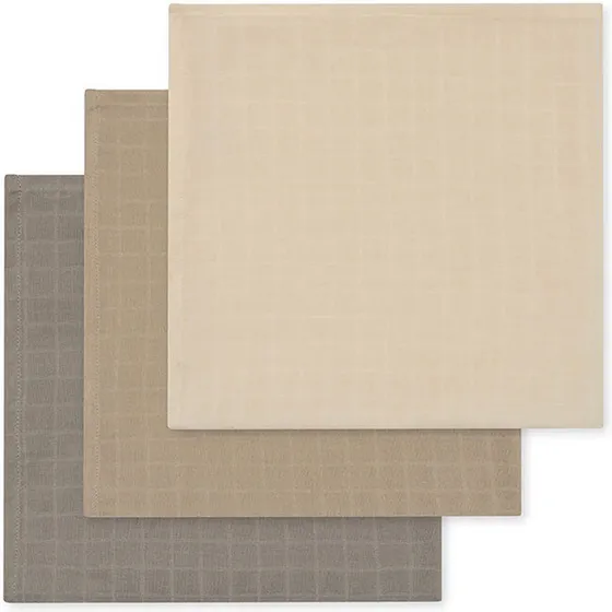 Konges Sløjd 3-pak stofbleer Limestone 65 x 65 cm