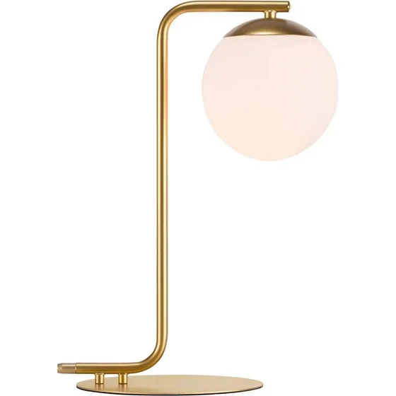 Nordlux Grant bordlampe i messing og opalglas