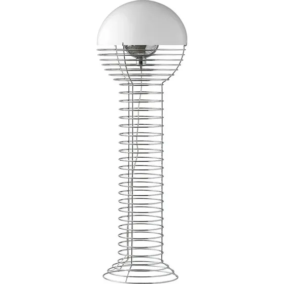 Verpan Wire gulvlampe – hvid, Verner Panton (120 cm)