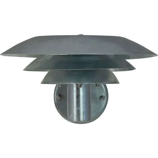 Dyberg Larsen DL25 Udendørs væglampe, galvaniseret Ø25 cm