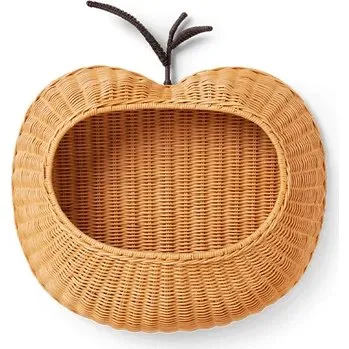 Ferm Living Apple flettet vægkurv - Natural