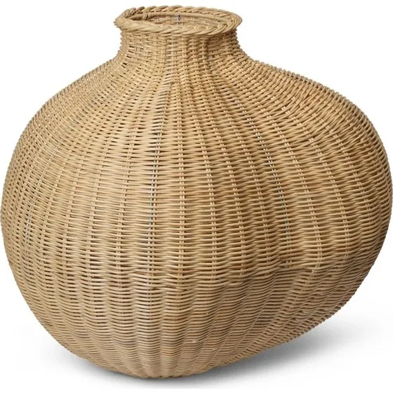 ferm LIVING Bola flettet gulvvase  Natural