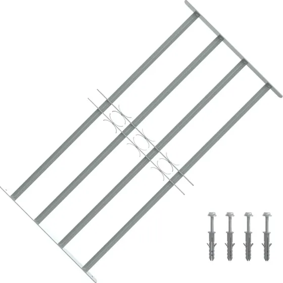 Justerbart sikkerhedsgitter til vindue 7001050 mm, 4 tvrstnger