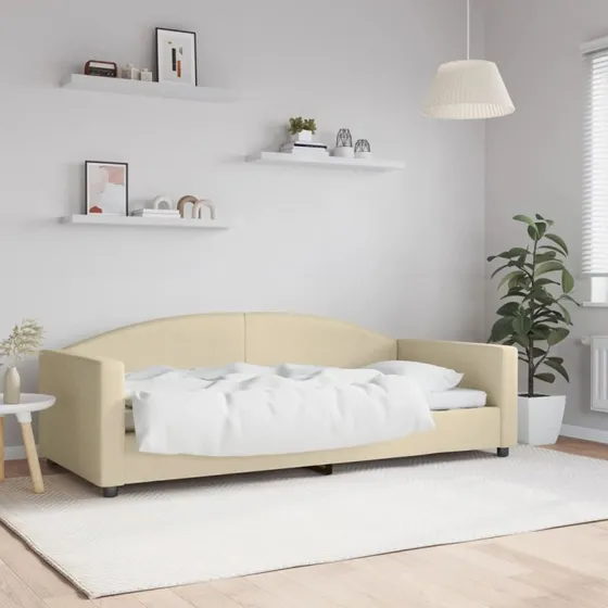 Daybed 90x200 cm i creme stof – 2-i-1 sovesofa