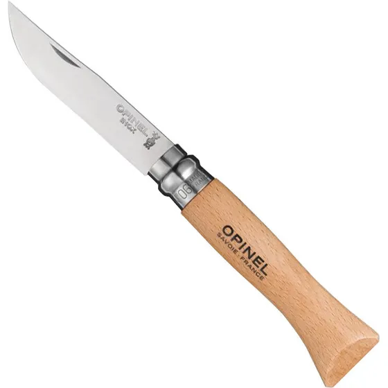 Opinel N°6 Stainless Steel 7,5 cm (bøgetræ)
