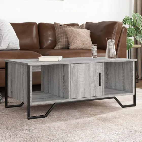 Sofabord 100x51x40 cm - Grå Sonoma-eg, Konstrueret træ