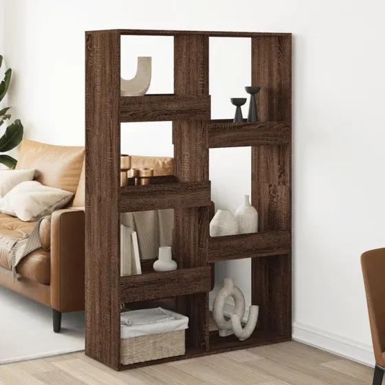 Rumdeler reol 100x33x155,5 cm - konstrueret træ egetræs
