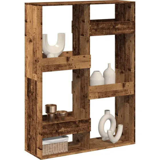 Rumdeler/reol 100x33x135 cm i konstrueret træ – antik finish