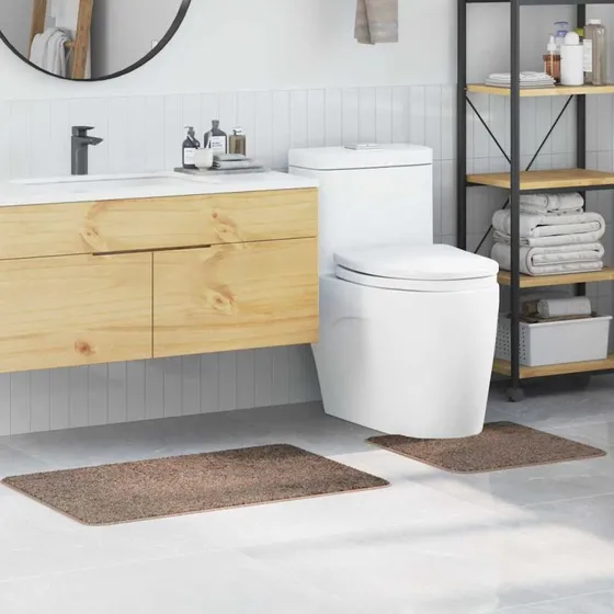 Anti-skridsikre badevrelsesmtter 2 stk  brun PP