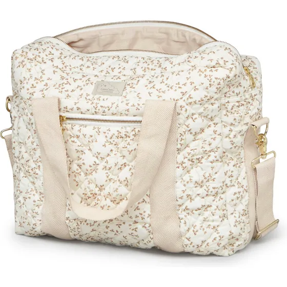 Cam Cam Pusletaske Lierre - quiltet beige med bladprint