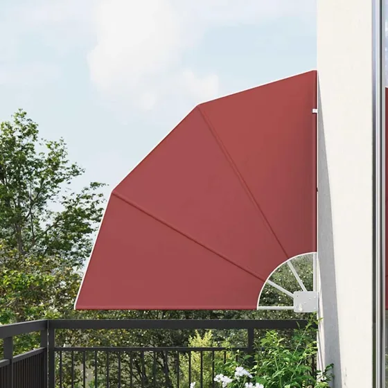 Balkonafskrmning Terrakotta 115115 cm (Polyester & Stl)