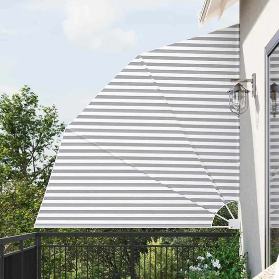 Altanafskrmning Anthracit/Hvid 210x210 cm - Polyester