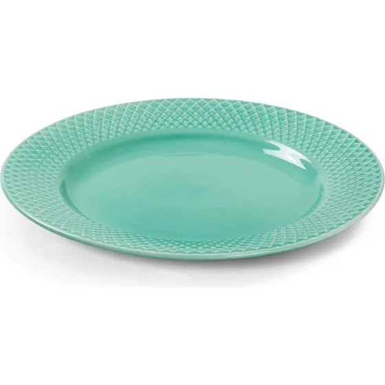 Lyngby Porcelæn Rhombe Color frokosttallerken 21 cm – Aqua