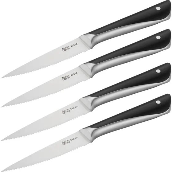 Jamie Oliver / Tefal Steakknive 4 stk, 12 cm, Rustfrit Stl