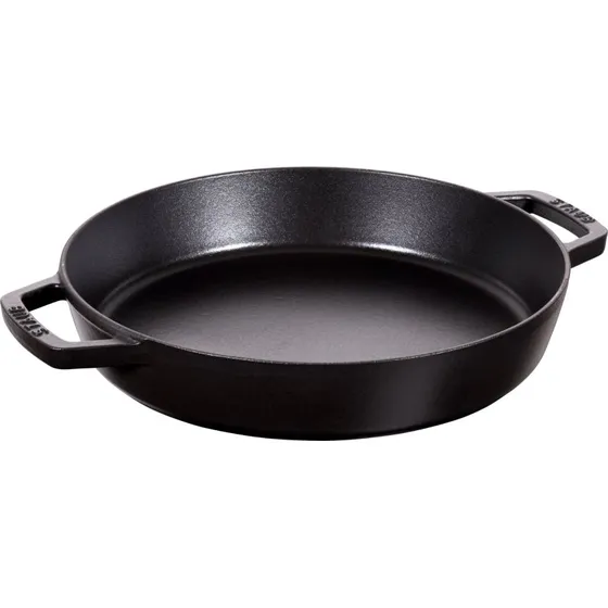 Staub Paellapande Støbejern 34 cm – Sort