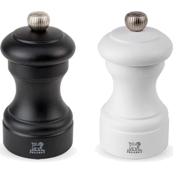 Peugeot Bistro Duo Salt- & Peberkvrn 10 cm  Sort/Hvid