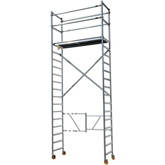 CUSTERS Foldestillads 250x74 cm, arbejdshøjde 5,8 m med gelænder