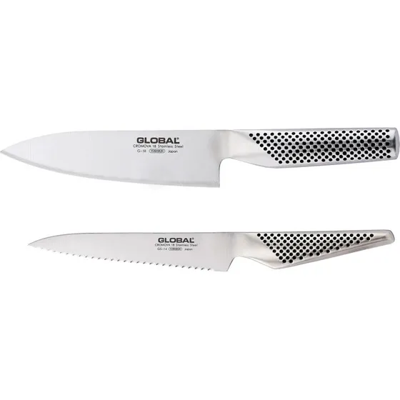 Global knivst 2 dele  G-58 & GS-14 (rustfrit stl)