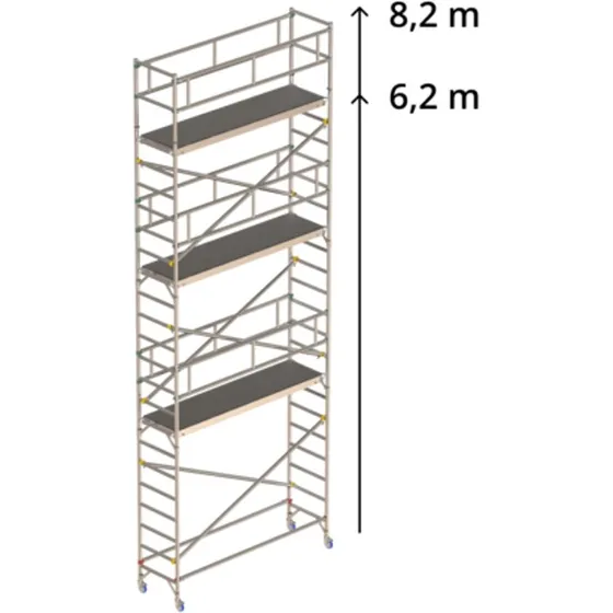 Alulock Rullestillads 8,2 m (135 x 180 cm)