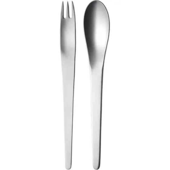Georg Jensen Arne Jacobsen salatbestik, 2 dele  mat stl