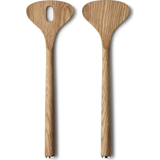 Georg Jensen Alfredo salatbestik i egetr 28 cm